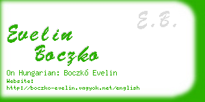 evelin boczko business card